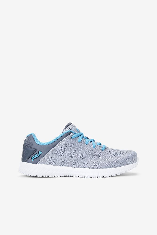 Fila Work Shoes Womens Grey - Memory Techknit Slip And Water Resistant - Philippines 0931726-YF